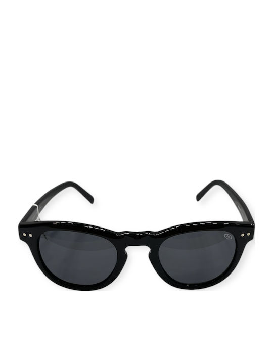 Moritz Unisex Γυαλιά Ηλίου με Μαύρο Κοκκάλινο Σκελετό και Μαύρο Φακό 11517 LK07