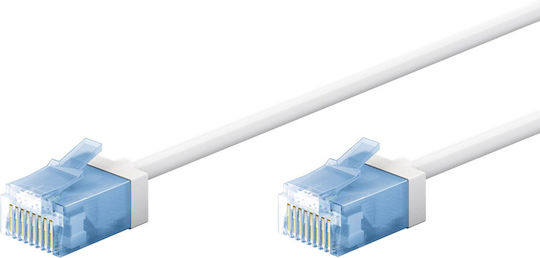 Goobay U/UTP Kat.6a Ethernet Netzwerkkabel 0,25m Weiß