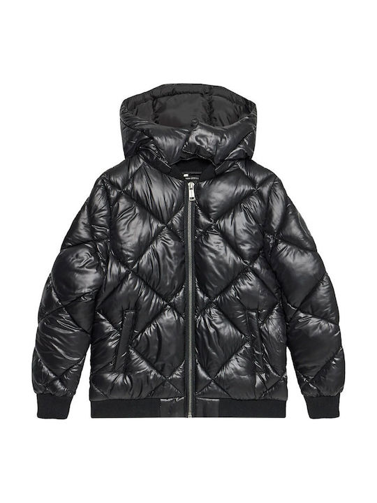 Guess Kids' Bomber with Hood Jet Black