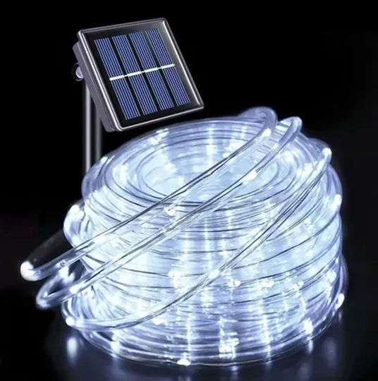 Соларна мини светлинна тръба 100 LED студено бяло 12м OEM