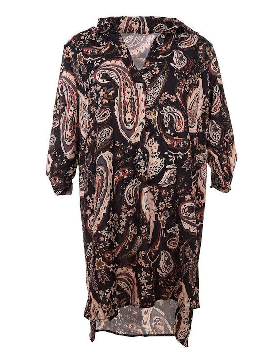 Langärmelig Damen Hemd Multicolor