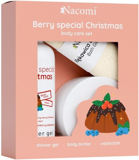 Nacomi Berry Special Christmas Σετ Περιποίησης για Ενυδάτωση & Καθαρισμό Σώματος 3τμχ