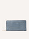 Large Leather Women's Wallet Classic Light Blue