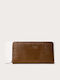 Large Leather Women's Wallet Classic Tabac Brown