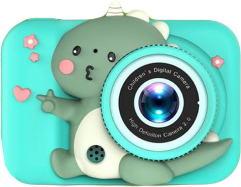 Q6 Δεινόσαυρος Compact Φωτογραφική Μηχανή 20MP με Οθόνη 2" Πράσινη