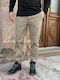 Culton Men's Elastic Jeans Pants With Slim Fit Cappuccino
