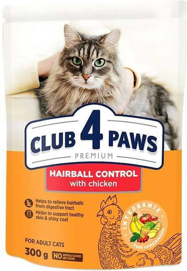 Club 4 Paws Premium Ξηρά Τροφή για Ενήλικες Γάτες με Κοτόπουλο 0.3kg