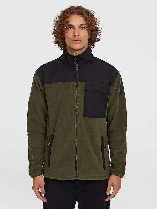 Herren Fleecejacke Khaki