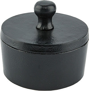 InTheBox General Use Jar with Lid Metallic Black 11x10x11cm
