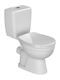Cerastyle Lila Stehende Toilette mit Spülung mit Deckel Thermoplast Sanftes Schließen Weiße