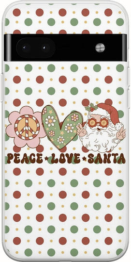 Peace Love Santa Google Pixel 6a 5g Flexibles TPU Transparentes Silikon