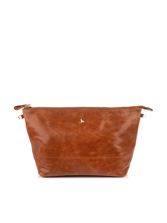 Boxer Leder Damen Handtasche Schulter Tabac