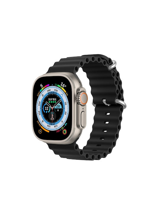 Dux Ducis Strap Silicone Black (Apple Watch Series 10, 46mm/45mm/44mm/42mm)