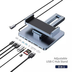 Wiwu 8-in-1 USB-C Docking Station με HDMI 4K PD Wiwu 8-in-1 USB-C Docking Station με HDMI 4K PD
