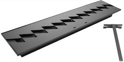 Built-in Burner Bioethanol 726 X 150 X 75 Mm Steel Black Indoor Outdoor