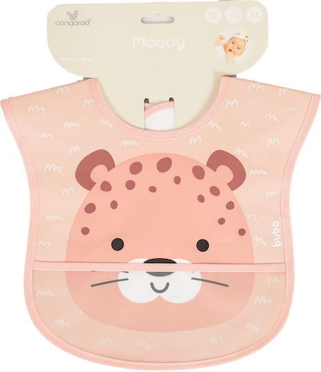 Cangaroo Bib Fabric with Pocket Moody Pink for 6 m+