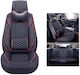 Car Cover Set 9pcs Leather Anatomical Black