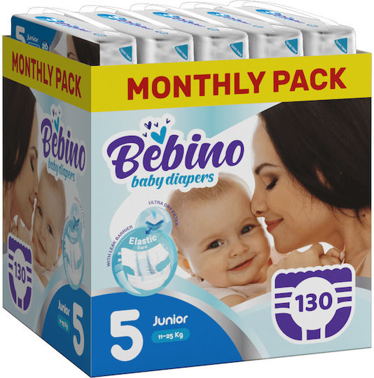 Bebino Πάνες με Αυτοκόλλητο Junior Monthly Pack No. 5 για 11-25kg 130τμχ