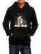 Men's Hoodie Sweatshirt Super Mario Nintendo Game Tralala Mario Mouse Disney Castle Black