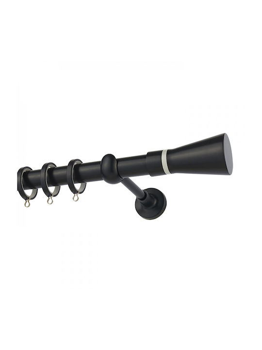 Zogometal Metallic Curtain Pole Color More Single Φ25mm 160cm Charcoal / Grey
