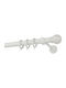 Zogometal Metallic Curtain Pole Single Φ25mm 160cm White