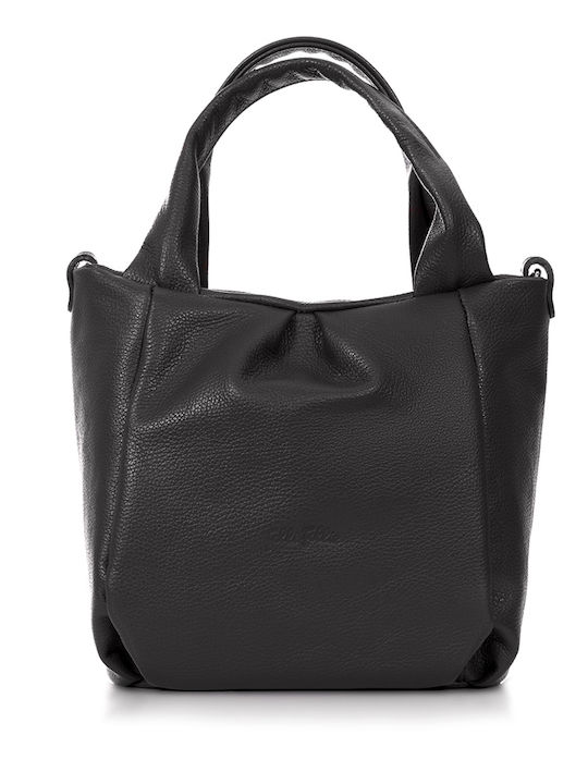 Leder Damentasche Handtasche Schwarz