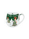 Konitz Christmas Mug Porcelain Green L13xW10xD9cm.