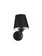 GloboStar Pam Modern Lamp Wall with Socket E27 Black 23x23x17cm