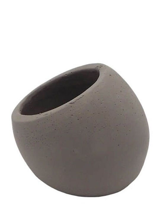 Marhome Κασπώ Κεραμικό Γκρι 13.5x13.5x12εκ.