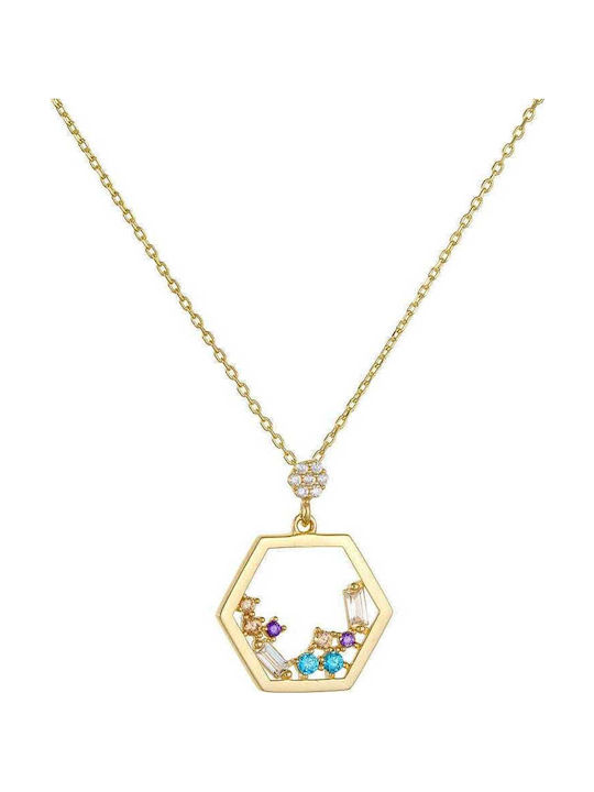 Papoulidis Jewellery Charm aus Gold 14K mit Zirkon