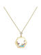 Papoulidis Jewellery Charm aus Gold 14K mit Zirkon