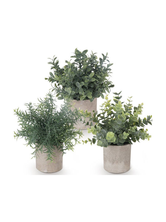 Decorative Artificial Potted Plant Grey 25cm