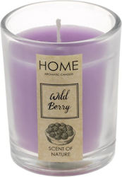 Scented Lilac Candle in Glass Jar Wild Berry 5x6.5cm