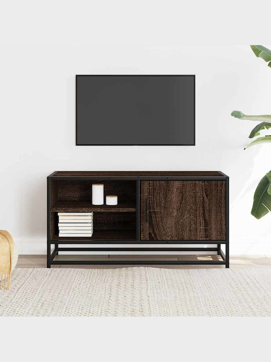 TV Stand Made of Metal and Brown Oak M80xD34.5x...
