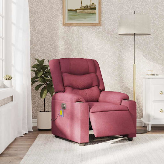 Relaxsessel Friseurwaschbecken mit Fußhocker Bordeaux 77x93x99cm