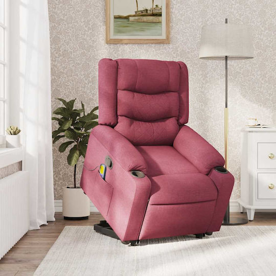 Фотьойл Relax Масаж С поставка за крака Бургундско 77x93x99см
