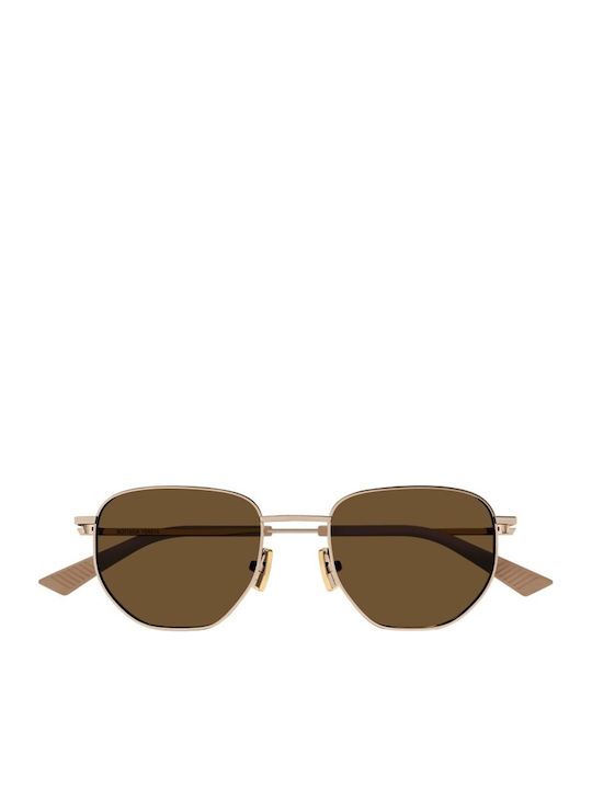 Bottega Veneta Unisex Sunglasses with Gold Meta...