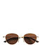 Bottega Veneta Unisex Sunglasses with Beige Plastic Frame and Brown Lens BV1268S 002