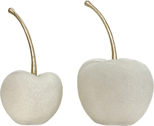 Set de 2 cireșe decorative pentru masă, aspect de marmură 325-210