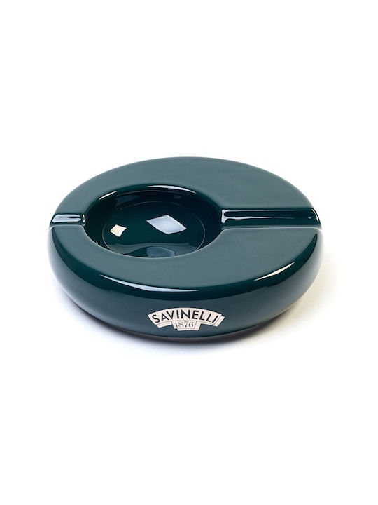 Пепелник Savinelli за 1 пура, зелен керамичен