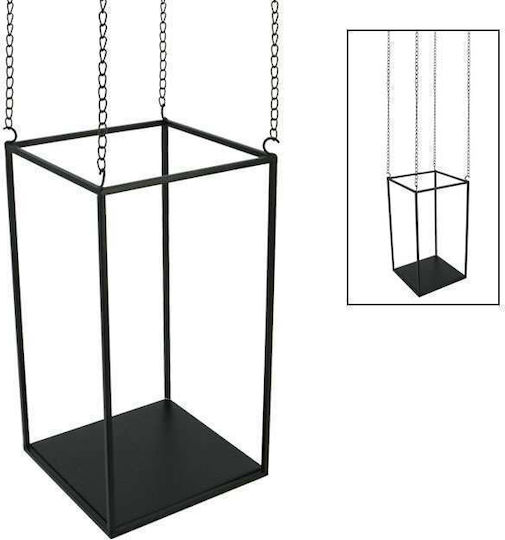 Metall-Hängeständer Schwarz 4 Ketten 25x45x145cm
