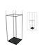 Suport metalic suspendat negru cu 4 lanțuri 25x60x160cm