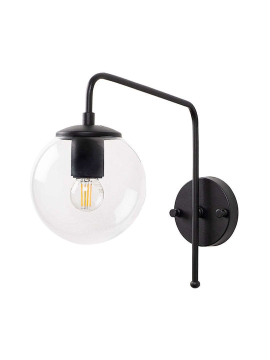 Opviq Lamp Wall with Socket E14 Black 15cm