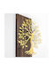 Διακοσμητικό Τοίχου Tree 899skl2230 58x58cm Walnut-gold Wallity Μέταλλο Ξύλο
