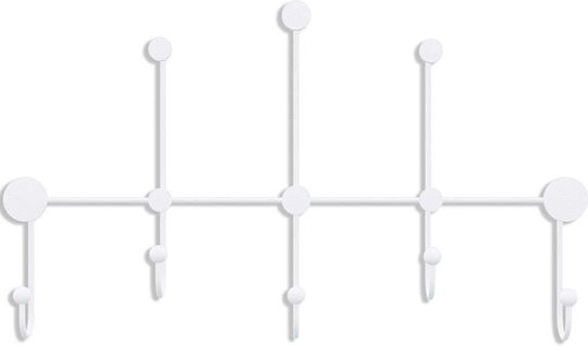 Κρεμάστρα Τοίχου 13 Θέσεων Iyon 494pyt1136 80x45x10cm White Wallity Μέταλλο