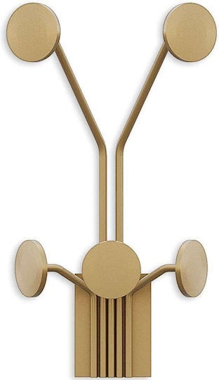 Wall Hanger 5 Positions Giraffe 494pyt1152 24x16x40cm Gold Wallity Metal Wall Hanger 5 Positions Giraffe 494pyt1152 24x16x40cm Gold Wallity Metal