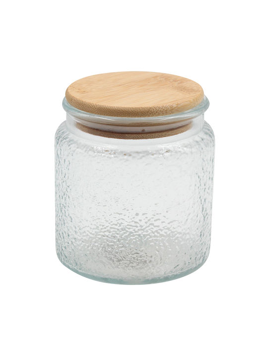 Keskor Vase Allgemeine Verwendung mit Deckel Glas Transparent 500ml