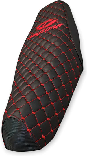 GT by Zefos Works Motorrad-Sitzbezüge Velos Daytona gen2 Euro4-5 Kapitonierte Baklavadot Mit Roter Naht Und Logo