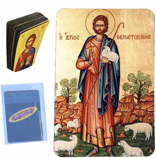 Heiliger Themistokles Karten-Magnet 8,5cmx5,5cm 50 Stück