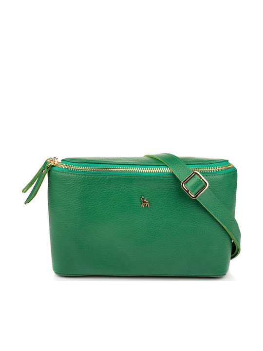 Boxer Leder Damentasche Schultertasche Grün